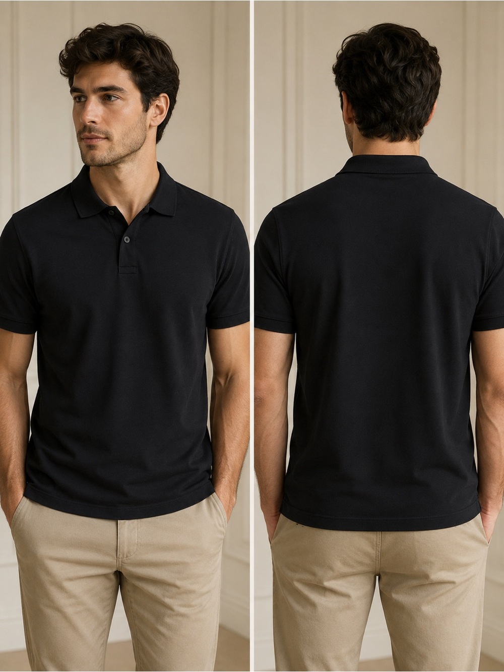 Men's Black Polo Shirt
